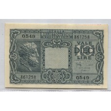 ITALIA 1944 BILLETTE DE 10 LIRAS SEGUNDA GUERRA MUNDIAL